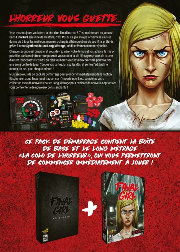 Vue de dos du jeu Final Girl Kit de démarrage