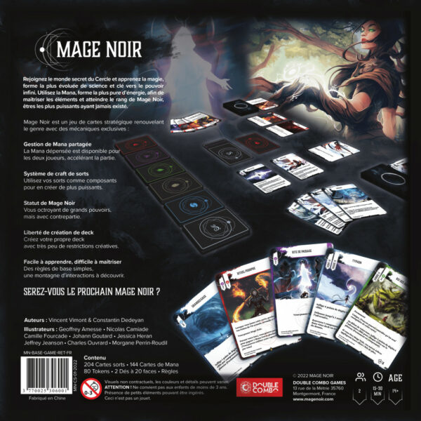 Dos jeu Mage Noir