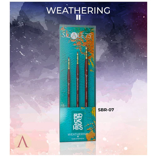 Brushès : Weathering II vue de face des pinceaux