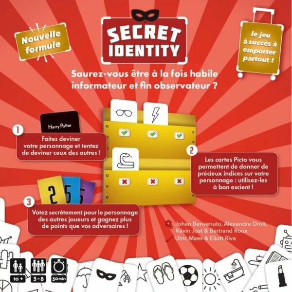 arrière de la boite secret identity