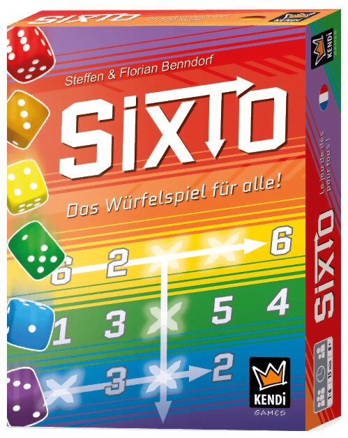 vue de face boite du jeu Sixto