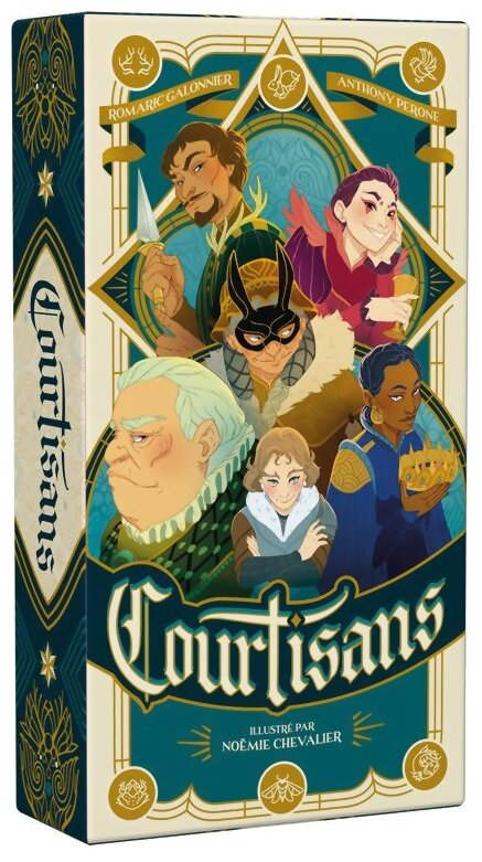 Courtisans vue face boîte