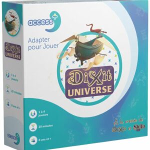 vue de face de la boite du jeu Dixit Universe Access+