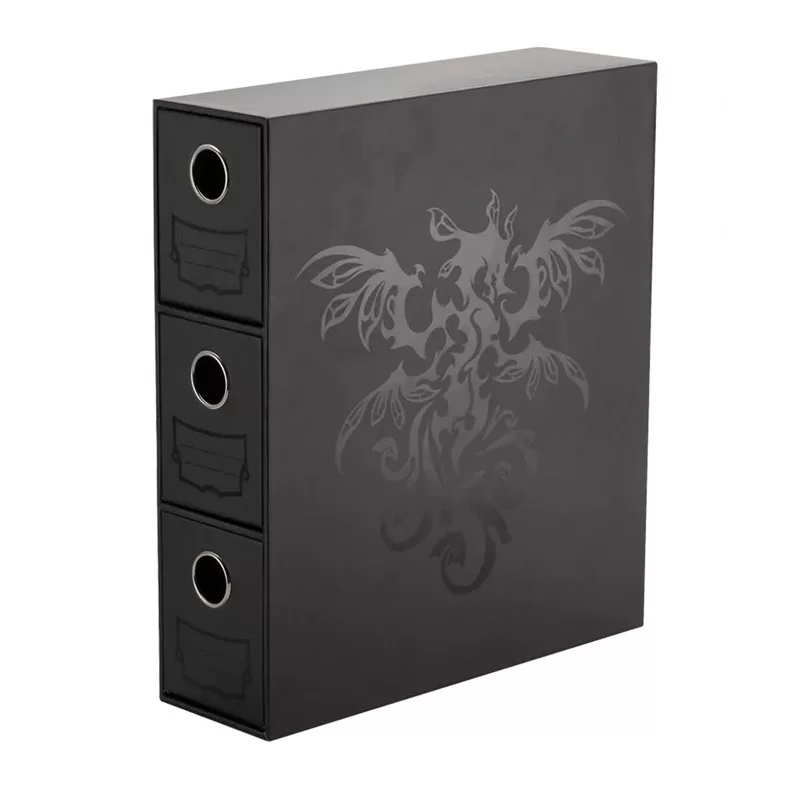 Vue fermé dragon Fortress Card Drawers noir