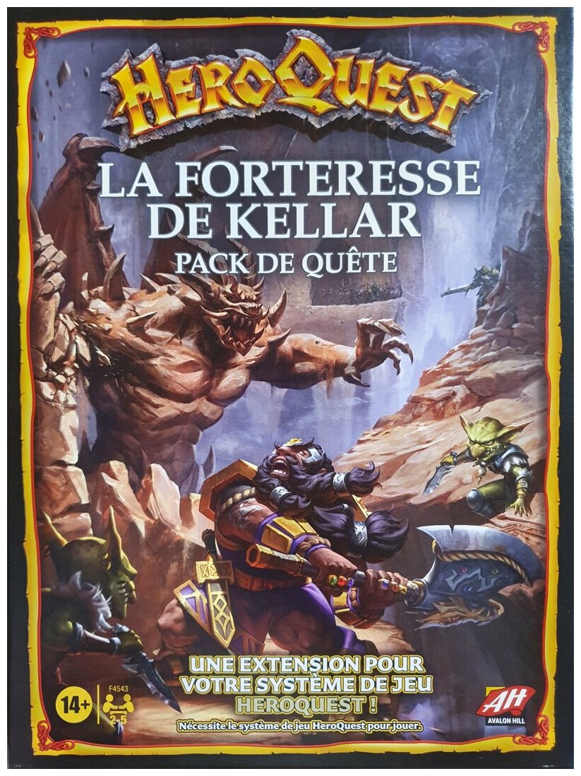 face boite hero quest la forteresse de kellar