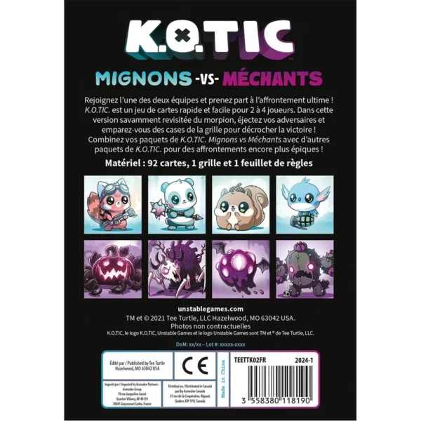 K.O.Tic : Mignons vs Méchants dos